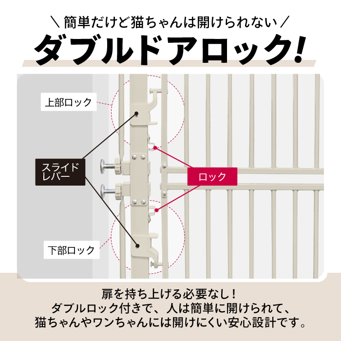高さ186.5cm 猫 脱走 防止 ハイタイプ ペットゲート ネコ CATGATE 柵