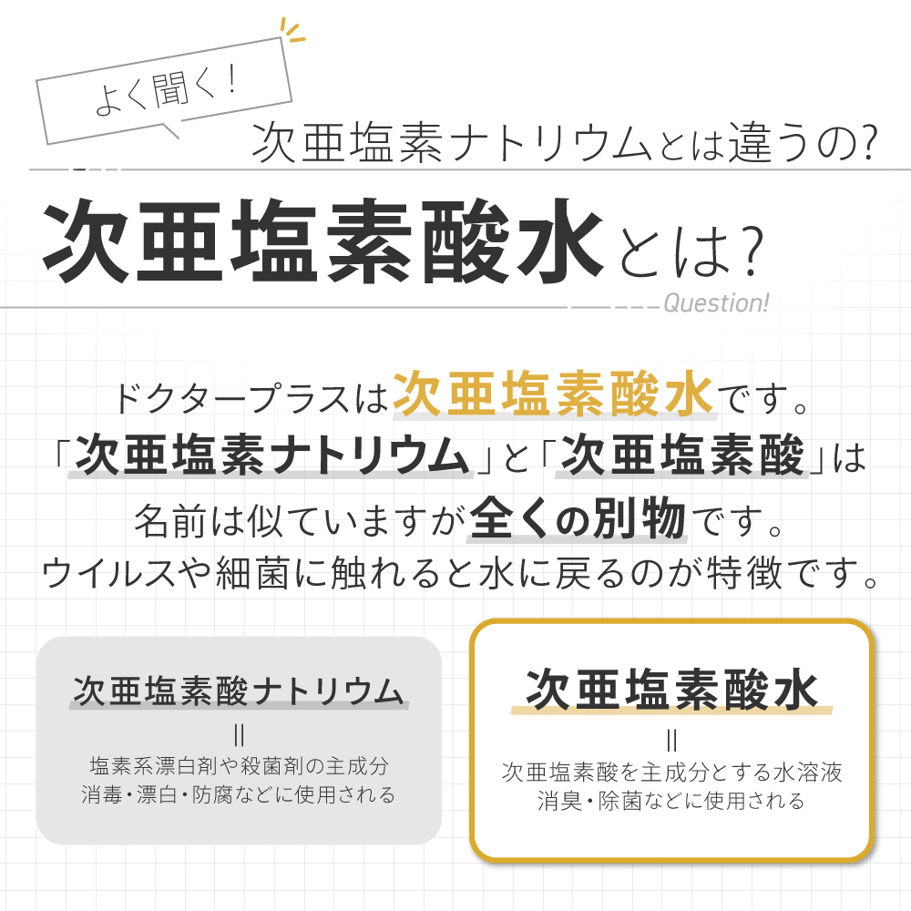 次亜塩素酸水 600ppm ドクタープラス 大容量原液 10L Dr.PLUS 業務用
