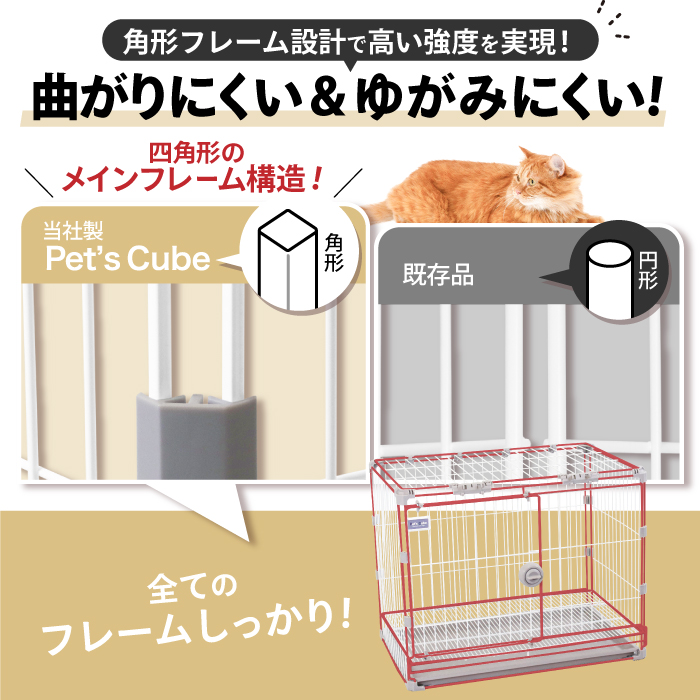 【業務用OK】カーボンスチール製 ペットケージ...の詳細画像3