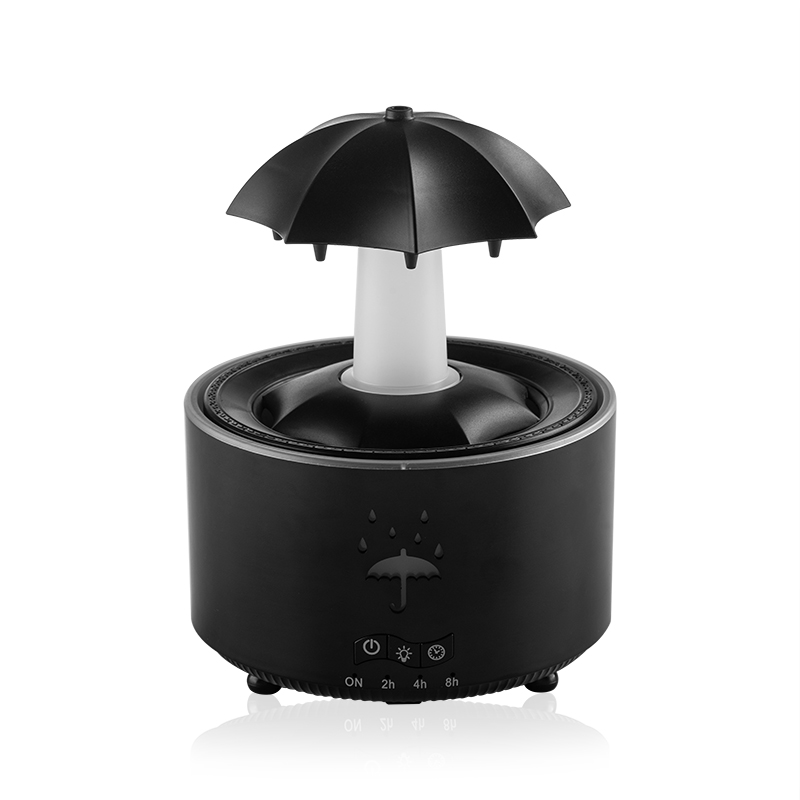 正規品】 加湿器 超音波式 卓上 可愛い アロマ加湿器 回転傘 雨滴の