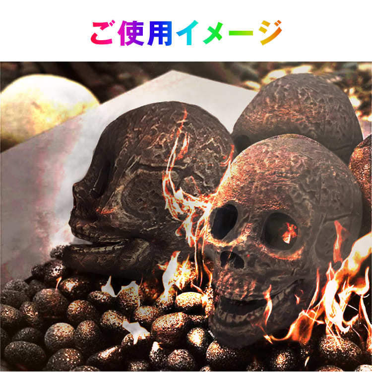 セット ミスティカルファイヤー ドクロ 骸骨 スカル ガイコツ 陶器 