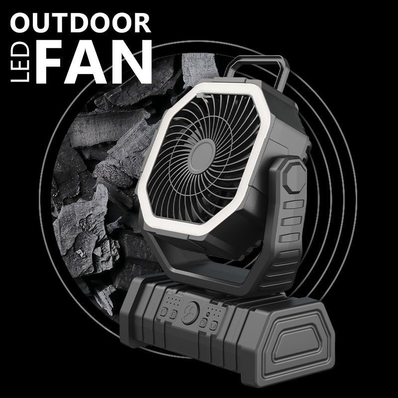 【正規品】 多機能ファン アウトドア 扇風機 リモコン 首振り 20000mAh 充電式 DCモーター タイマー 4段階風量 LEDライト 大風量 卓上 熱中症対策 業務用 工業扇 |  | 02