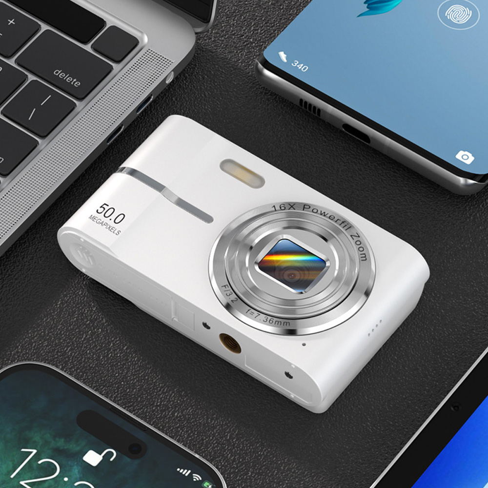 【正規品】 デジカメ デジタルカメラ 5000万画素 4K 高画質 自撮り 16倍ズーム スマホ転送 AFオートフォーカス 手ブレ補正 美顔 フィルター 軽量 修学旅行 学生 |  | 02