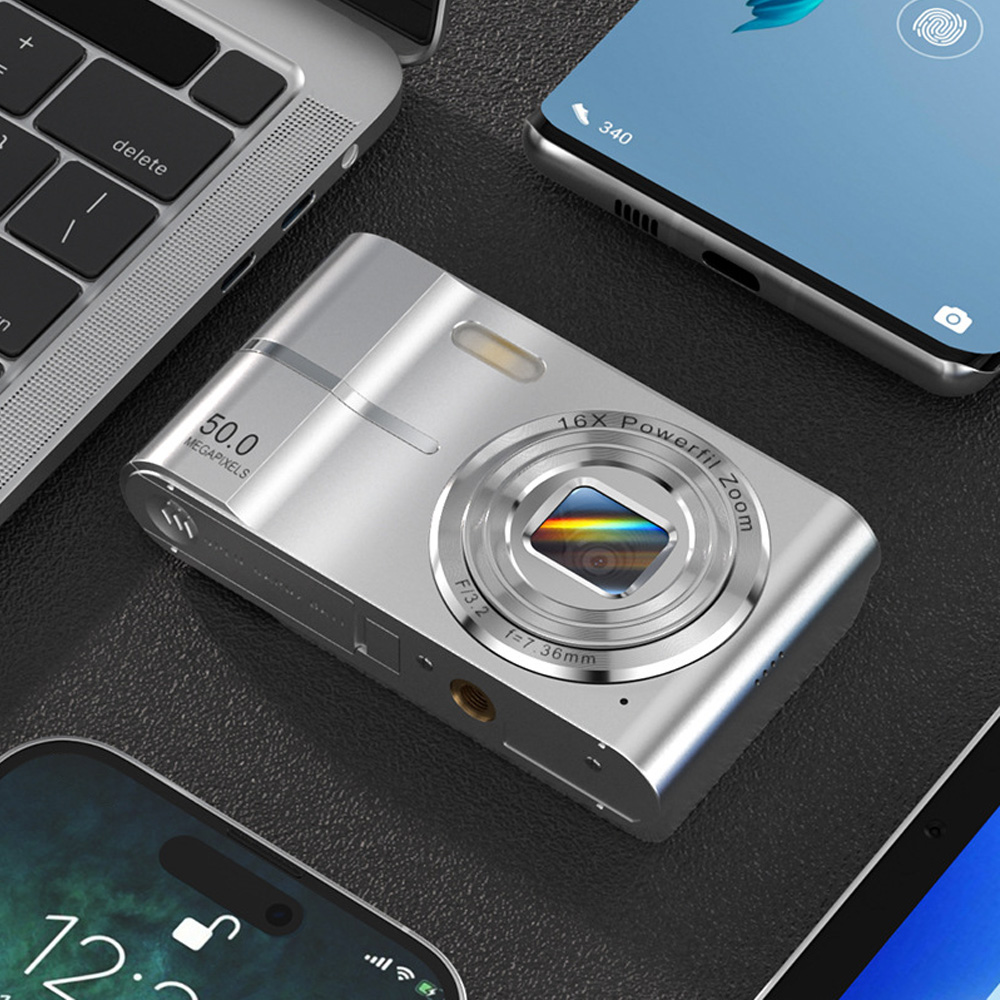 【正規品】 デジカメ デジタルカメラ 5000万画素 4K 高画質 自撮り 16倍ズーム スマホ転送 AFオートフォーカス 手ブレ補正 美顔 フィルター 軽量 修学旅行 学生 |  | 05