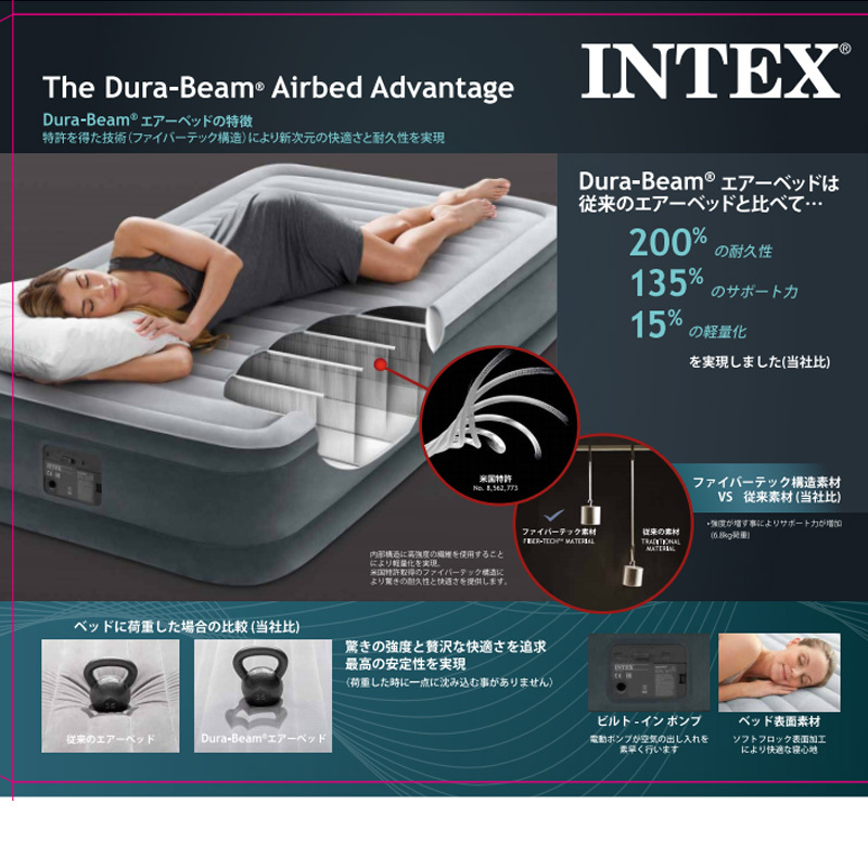 INTEX(インテックス) エアーベッドシングルサイズ 電動式 [日本正規品