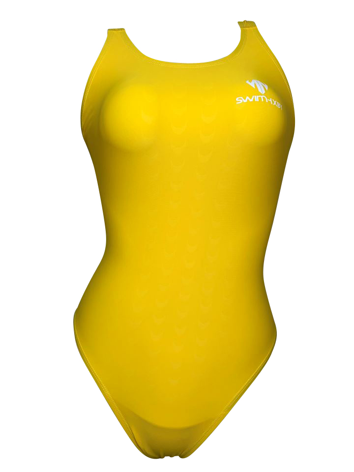 【SWIMHXBY】　競泳水着　レディース　ガールズ　280　ベーシック　黄色