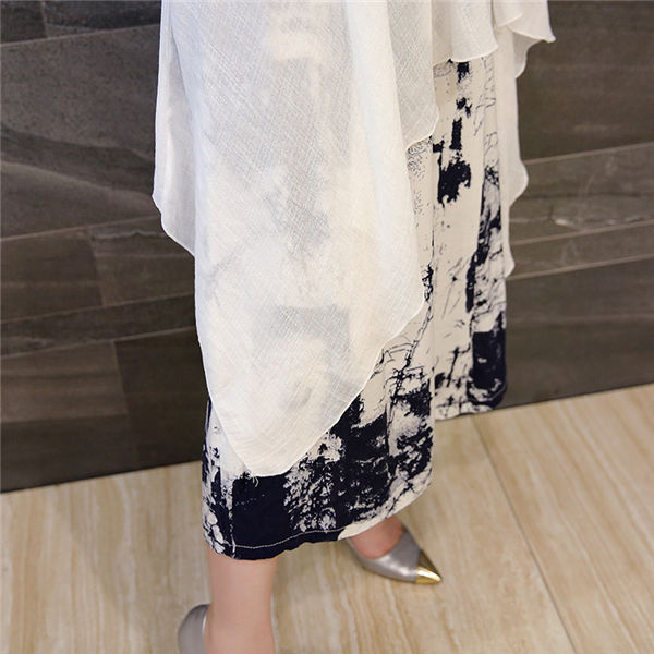 ワンピース＆カーディガン 2点セット シフォン レディース