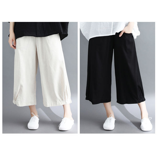 ワイドパンツ レディース ファッション 9分丈 ガウチョパンツ