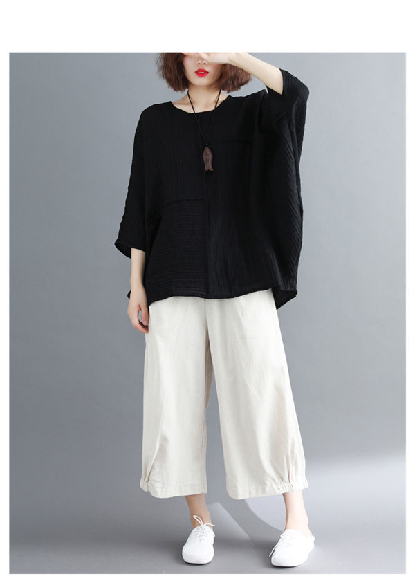 ワイドパンツ レディース ファッション 9分丈 ガウチョパンツ 無地