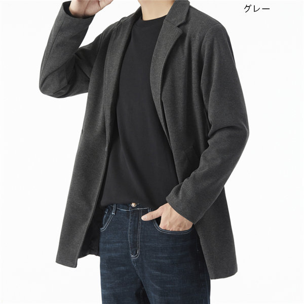 テーラードジャケット メンズ ジャケット スエット スリム 細身 