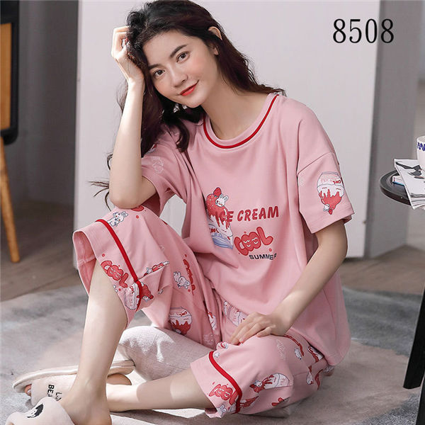 パジャマ レディース 半袖 夏 ルームウェア パジャマ 上下セット ナイトウェア ７分丈ズボン コットン 寝巻き 寝間着 部屋着 春夏 おしゃれ 送料無料 Q4y9nw9v25 下着 靴下 部屋着 Convivialmc Com