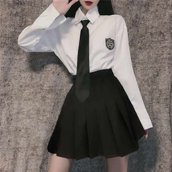 JK制服 セーラー服 上下セット 長袖 ネクタイ 学院風 学生服 フリル