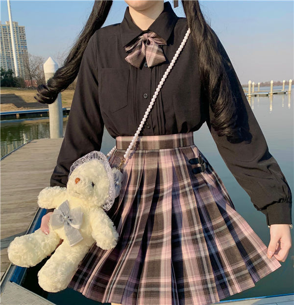 コスプレ衣装 3個セット・送料無料 JK制服 セーラー服 上下セット 長袖 かわいい チェック柄 学院風 学生服 フリルスカート ミニ丈 ハロウィン  学園祭 入学式 卒業式 コスチューム 春夏秋 送料無料 CAc5DB2CWL - shahjahanmosque.org.uk