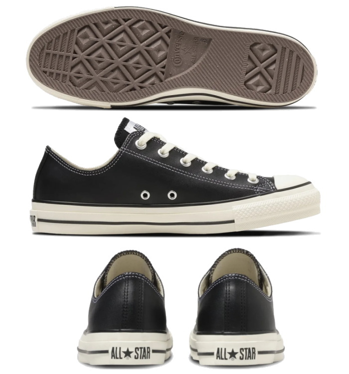 コンバース オールスター レザー ローカット CONVERSE LEA ALL STAR OX 白 黒 本革 | CONVERSE | 02