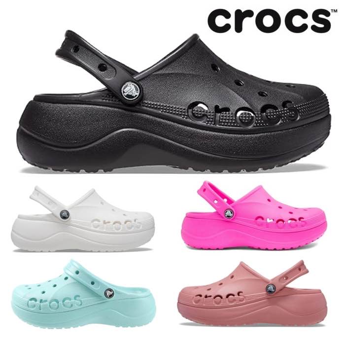 crocs クロックス 208186 バヤ プラットフォーム クロッグ レディース サボ サンダル シューズ 軽量 速乾 厚底 おしゃれ ...