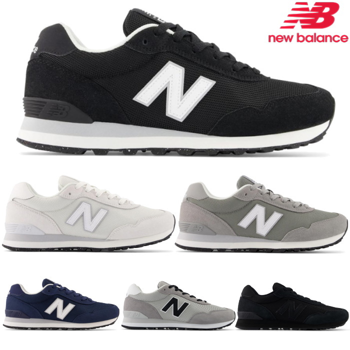 New Balance �j���[�o�����X 515 �����Y �X�j�[�J�[ ML515 �u���b�N �z���C�g �O���[ �l�C�r�[ �C �V���[�Y �J�W���A��