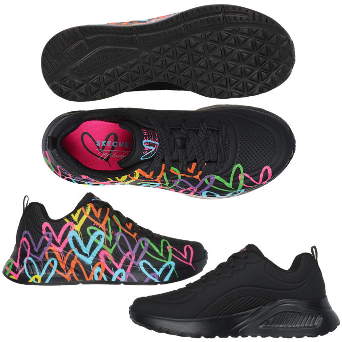 SKECHERS（スケッチャーズ） レディース スニーカー ウノ ライト ハート オブ ハーツ UNO LITE HEART OF ...
