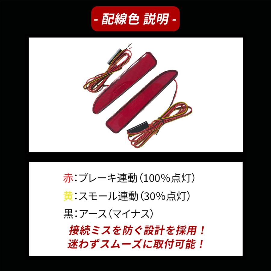 ルークス B44A B45A B47A B48A LED リフレクター ブレーキランプ ポジション レッド 外装 外装品 アクセサリー カスタム ドレスアップ パーツ リアビュー 2個 |  | 05