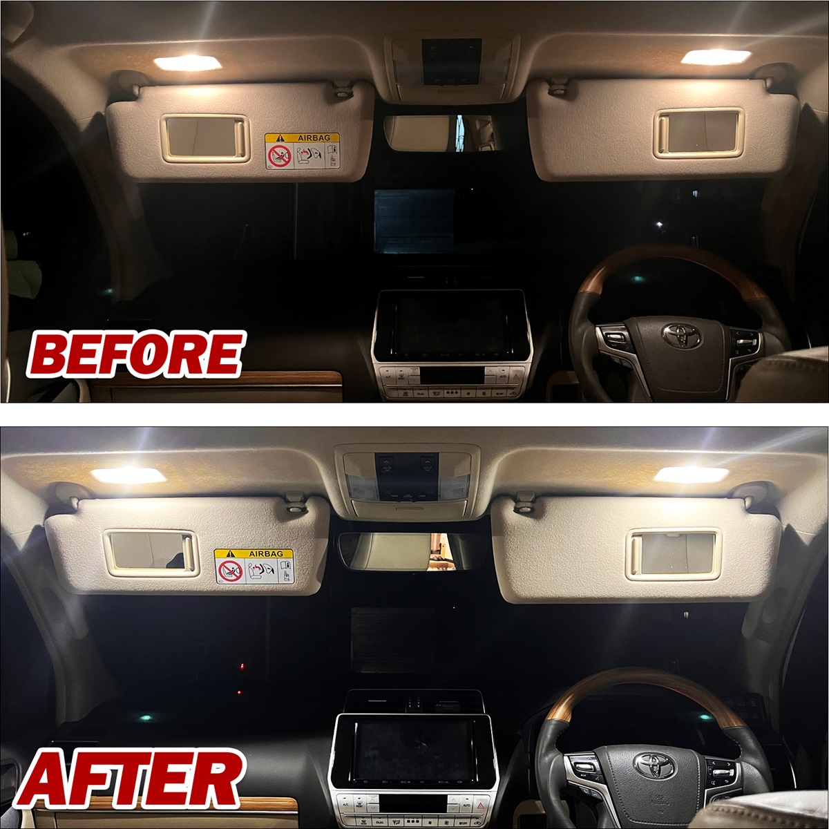 アルファード 20系 T10 LED ルームランプ 12V 24V 汎用 ラゲッジランプ バニティランプ 室内灯 板型 ホワイト 5000K 2個 内装 パーツ |  | 04