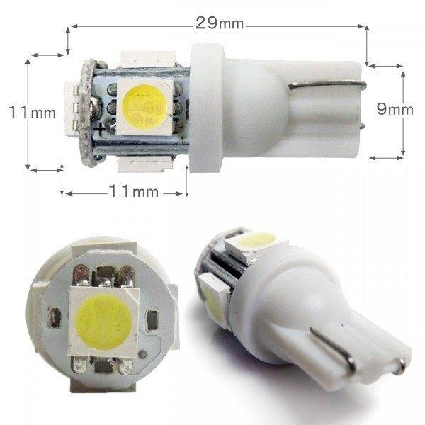 ヤリスクロス T10 LED 2個 ウェッジ球 ポジション ナンバー ライセンスランプ ブドウ型 5SMD 純正交換 |  | 02