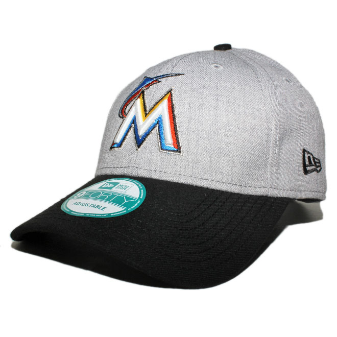 ニューエラ ストラップバックキャップ 帽子 NEW ERA 9forty メンズ レディース MLB マイアミ マーリンズ gy｜liberalization｜02