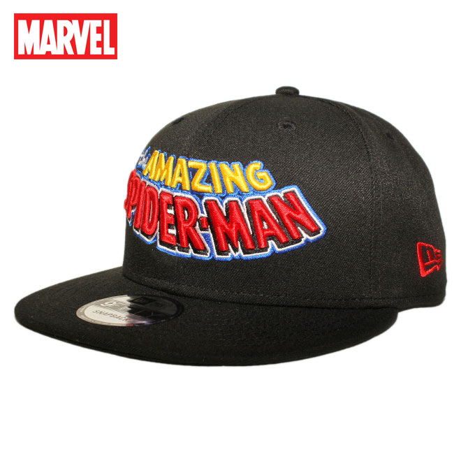 ニューエラ マーベルコミックス スパイダーマン コラボ スナップバックキャップ 帽子 NEW ERA MARVEL COMICS SPIDERMAN 9fifty メンズ レディース bk｜liberalization｜02