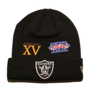 ニューエラ ニット帽 帽子 NEW ERA メンズ レディース NFL ラスベガス レイダース bk