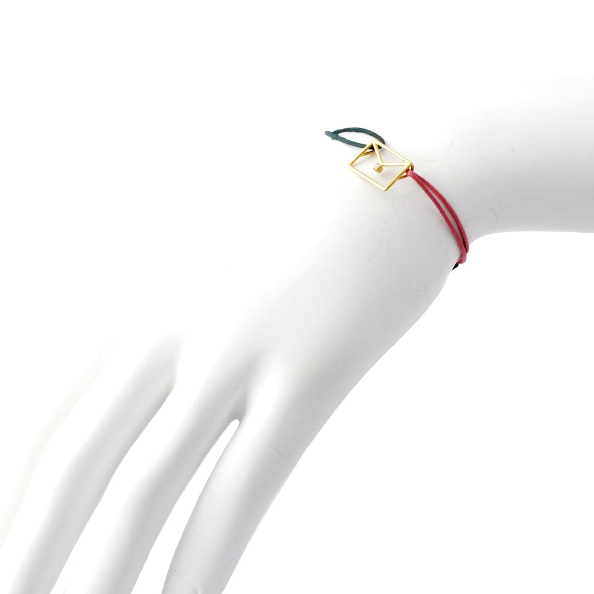 アリータ ALIITA CARITA BRILLANTE CORD BRACELET 9KYG×HWダイヤモンド カリタ レター 手紙モチーフ コード ブレスレット