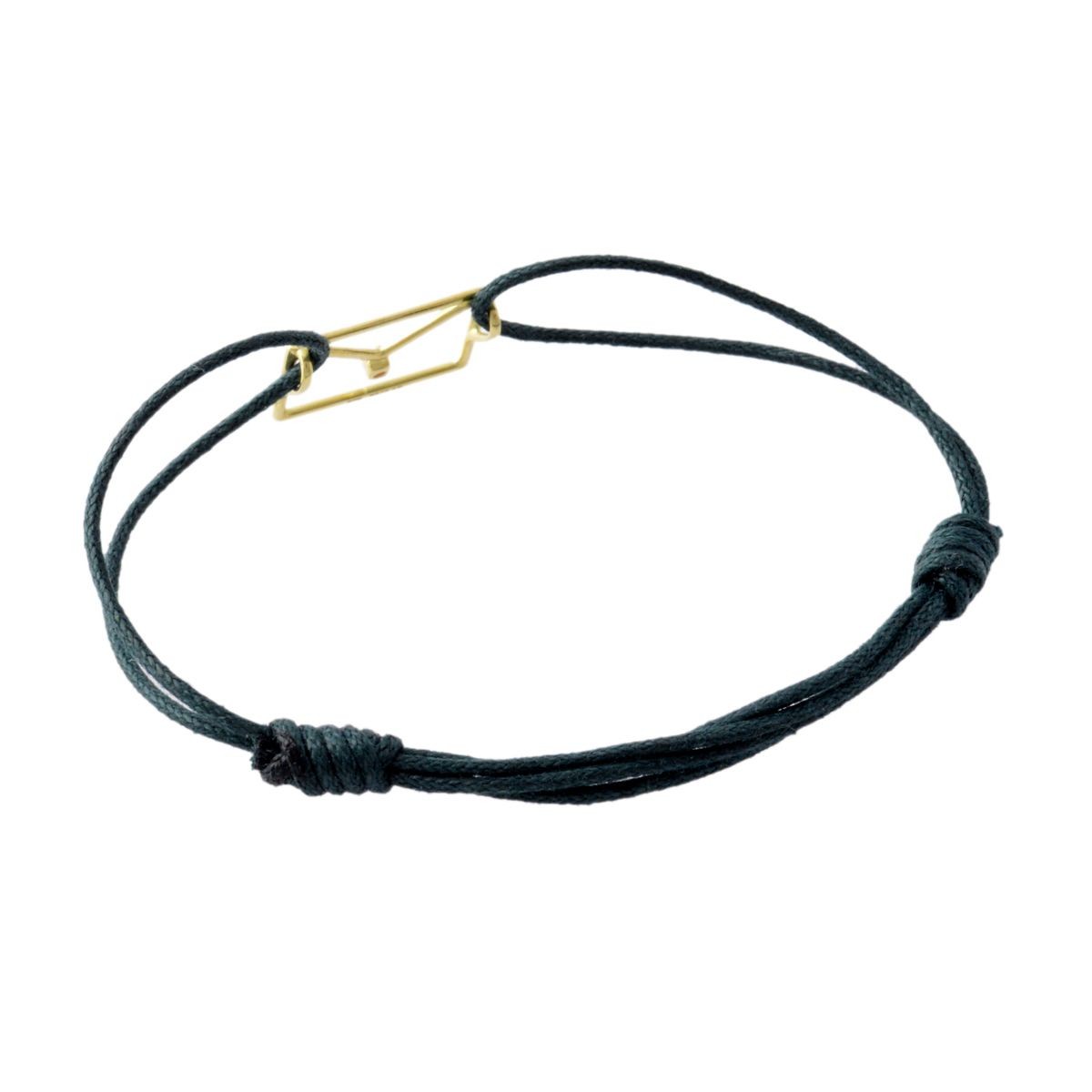 アリータ ALIITA CARITA RUBI CORD BRACELET 9KYG×RDルビー カリタ レター 封筒モチーフ コード ブレスレット