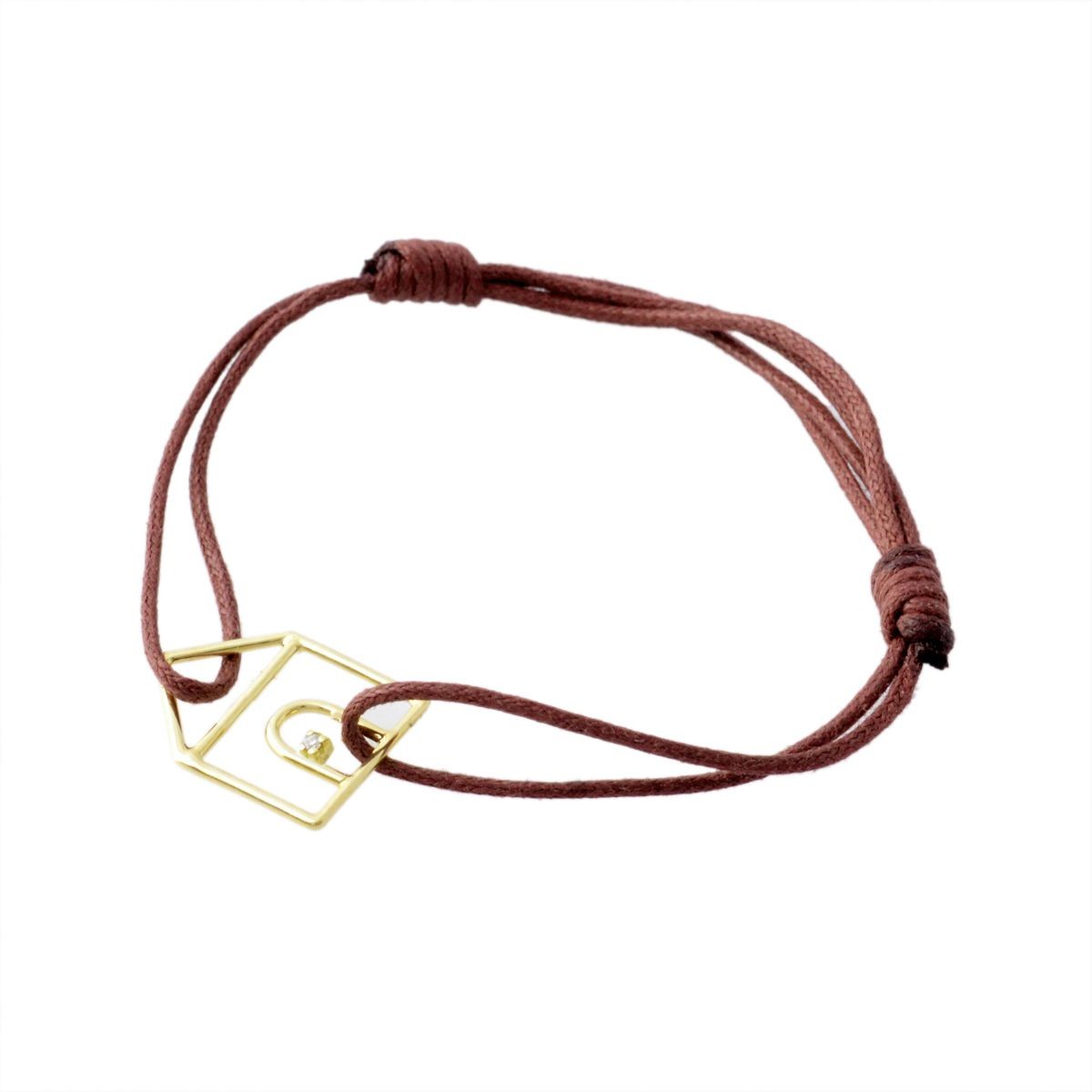 アリータ ALIITA CASTIA BRILLANTE CORD BRACELET 9KYG×HWダイヤモンド カシータ 家モチーフ コード ブレスレット