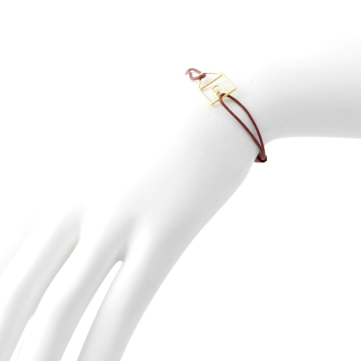 アリータ ALIITA CASTIA BRILLANTE CORD BRACELET 9KYG×HWダイヤモンド カシータ 家モチーフ コード ブレスレット