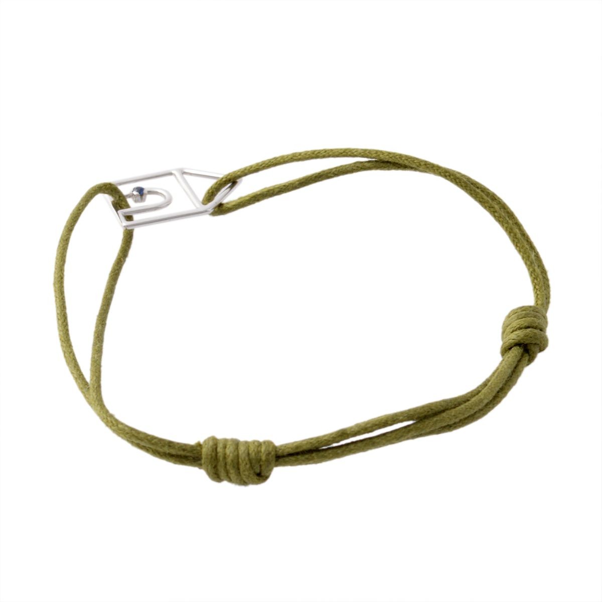 アリータ ALIITA CASTIA ZAFIRO CORD BRACELET 9KWG×BLサファイア カシータ 家モチーフ コード ブレスレット