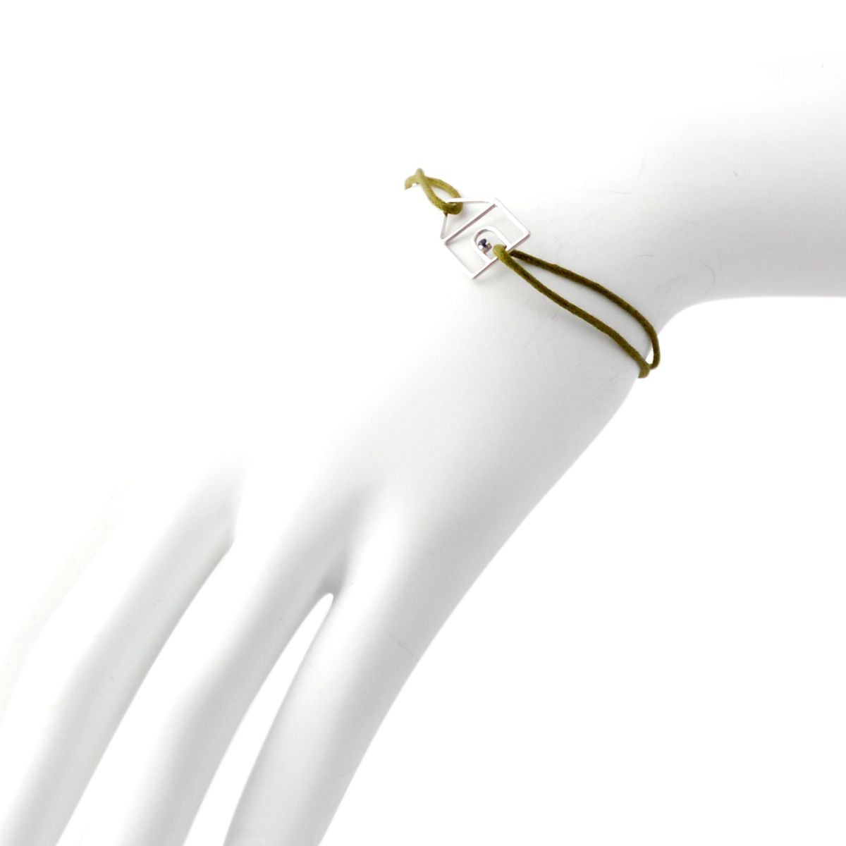 アリータ ALIITA CASTIA ZAFIRO CORD BRACELET 9KWG×BLサファイア カシータ 家モチーフ コード ブレスレット