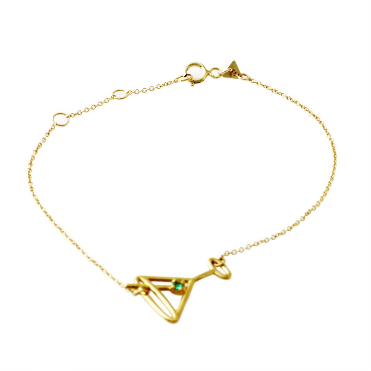 アリータ ALIITA MARTINI CHAIN BRACELET 9KYG×GRエメラルド マティーニモチーフ ブレスレット 9KYG