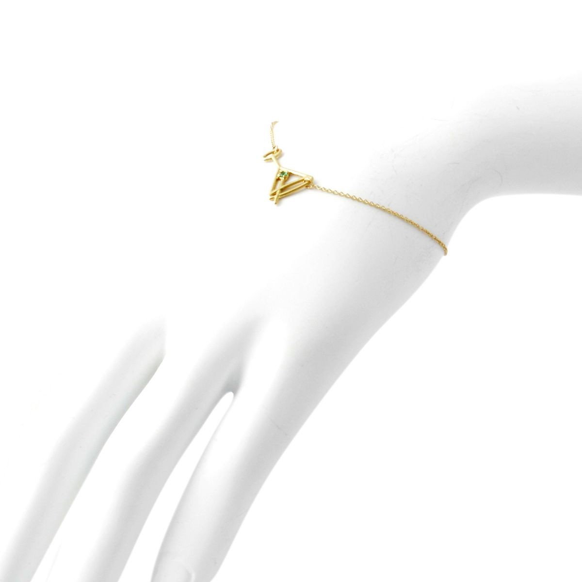 アリータ ALIITA MARTINI CHAIN BRACELET 9KYG×GRエメラルド マティーニモチーフ ブレスレット 9KYG