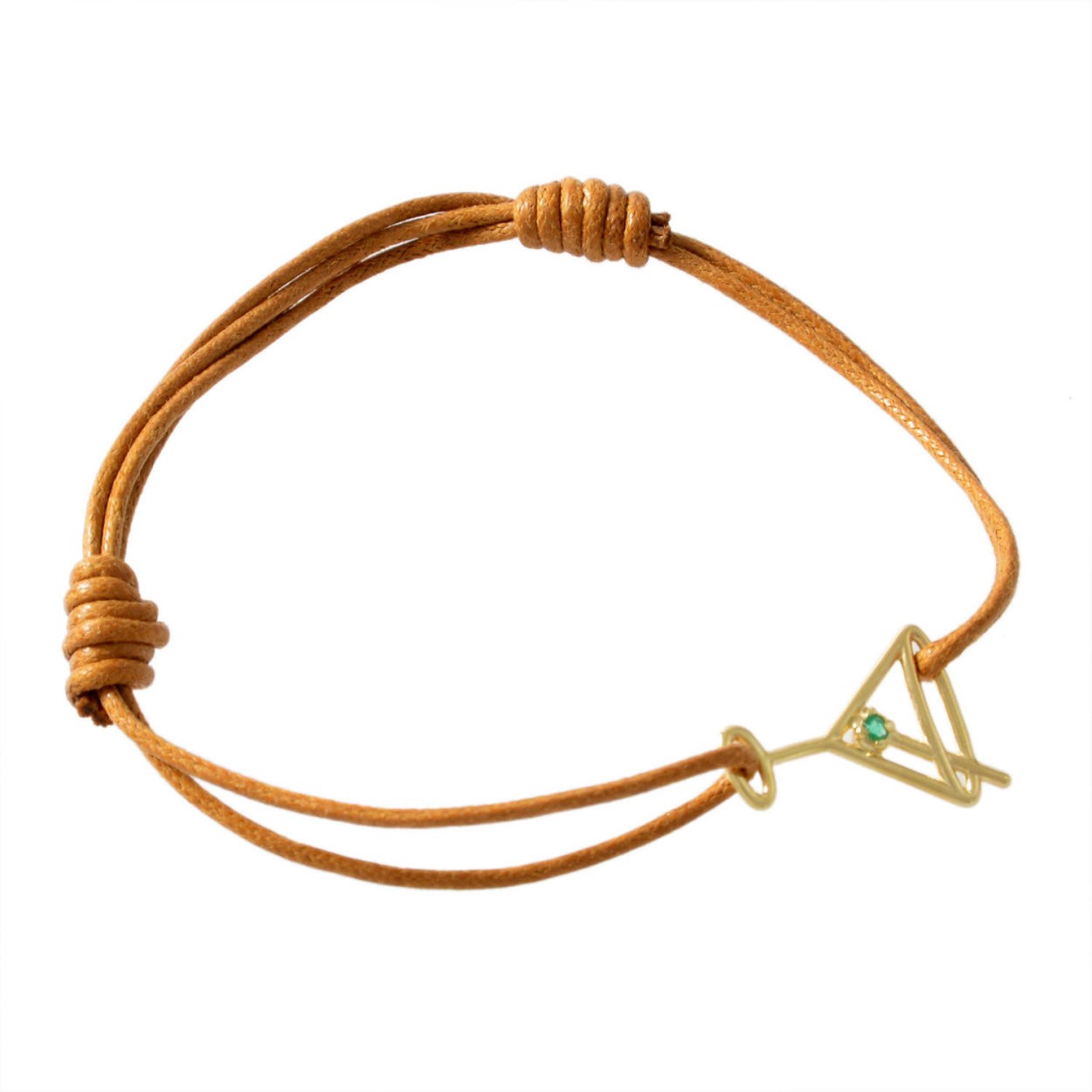アリータ ALIITA MARTINI CORD BRACELET 9KYG×GRエメラルド マティーニモチーフ コード ブレスレット