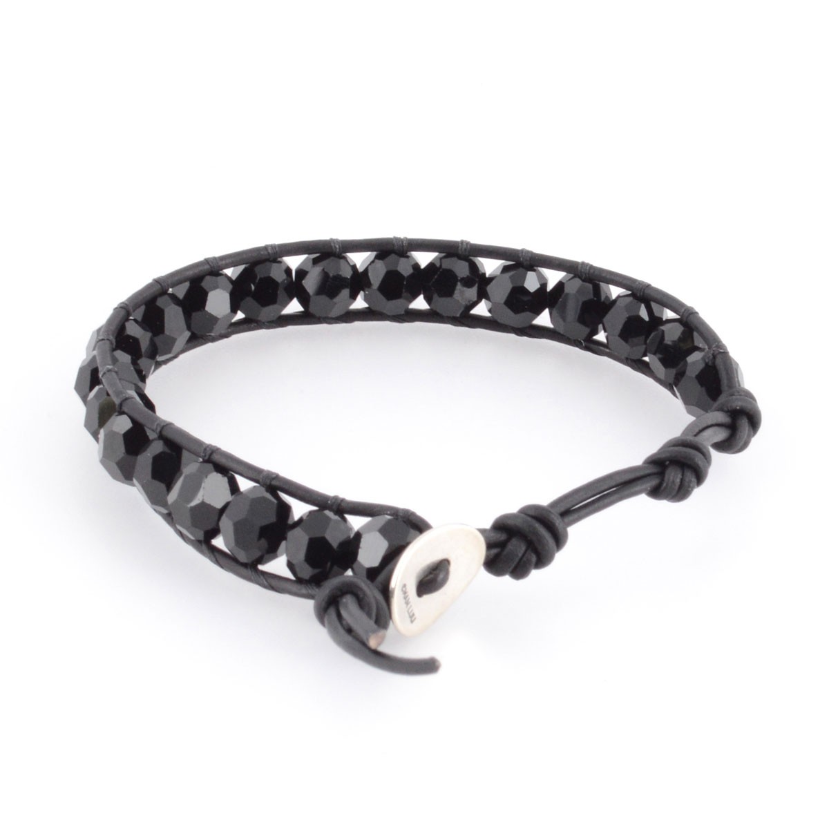 チャンルー CHAN LUU BS-2966 JET/N BLK １ラップブレスレット ジェット スワロフスキークリスタル