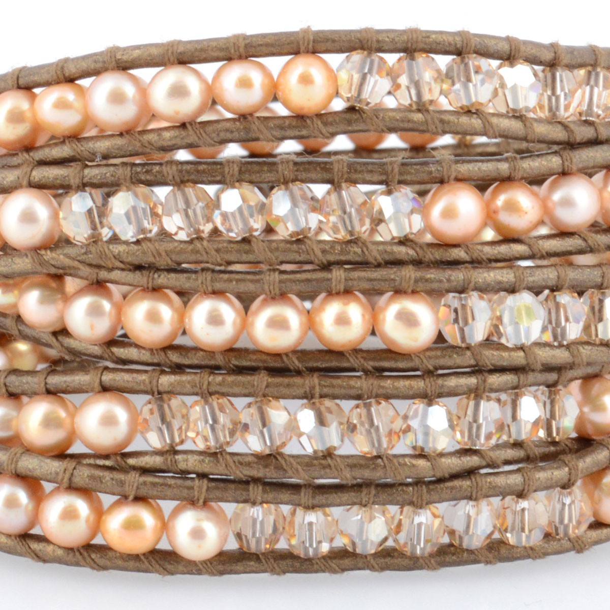 チャンルー CHAN LUU BS-4195 CHMP MX/KANS 5ラップブレスレット パール スワロフスキークリスタル ミックス