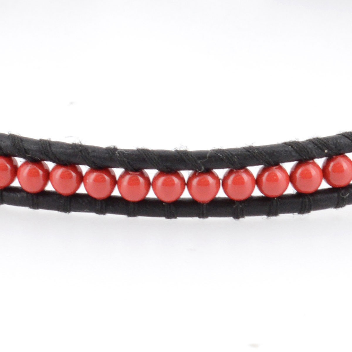 チャンルー CHAN LUU BSM-1281 RED/N BLK メンズ 1ラップ レッド セミプレシャスストーン