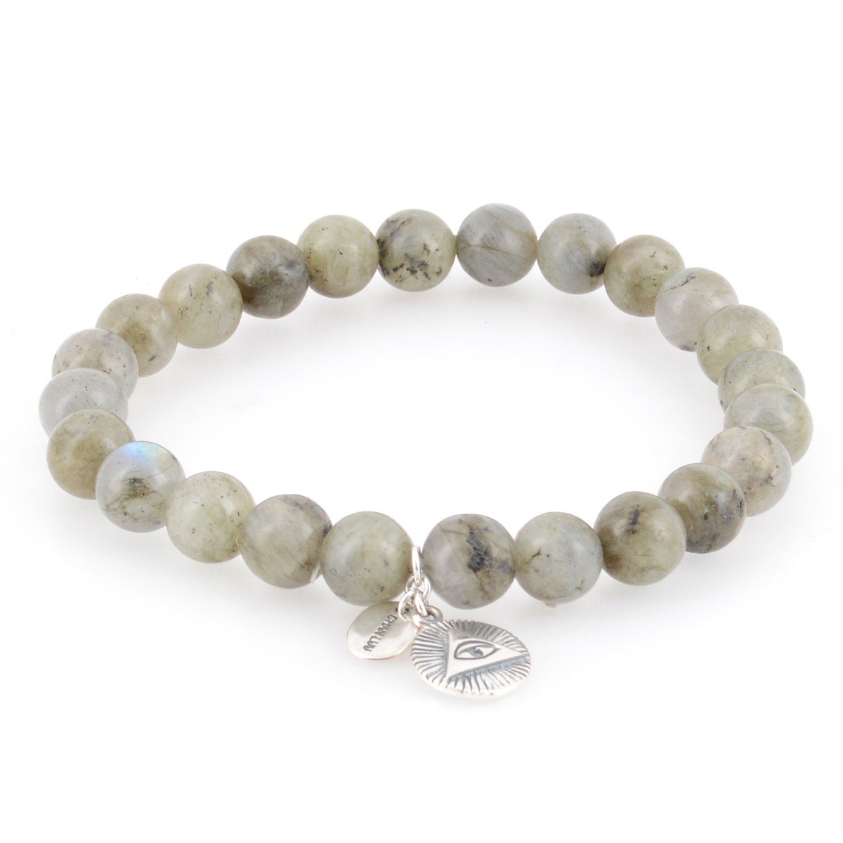 チャンルー CHAN LUU BSM-1552 LAB メンズ ストレッチ ブレスレット フリーメイソン プロビデンスの目 チャーム付 ラブラドライト