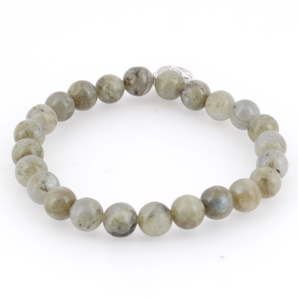 チャンルー CHAN LUU BSM-1552 LAB メンズ ストレッチ ブレスレット フリーメイソン プロビデンスの目 チャーム付 ラブラドライト