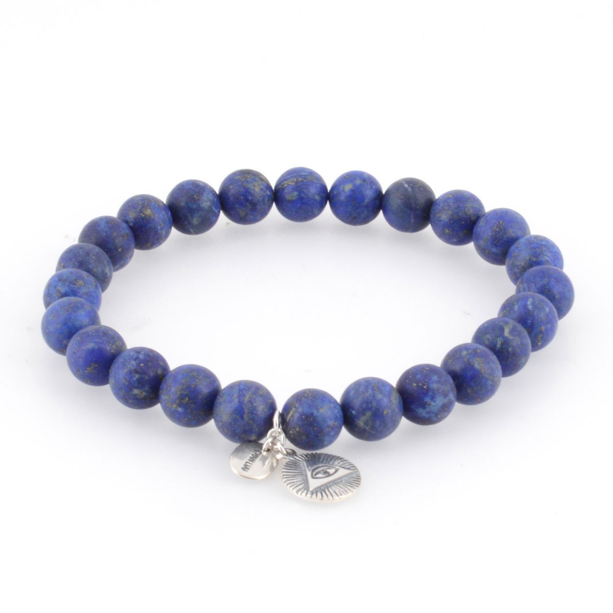 チャンルー CHAN LUU BSM-1552 M LPS メンズ ストレッチ ブレスレット フリーメイソン プロビデンスの目 チャーム付 ラピスブルー