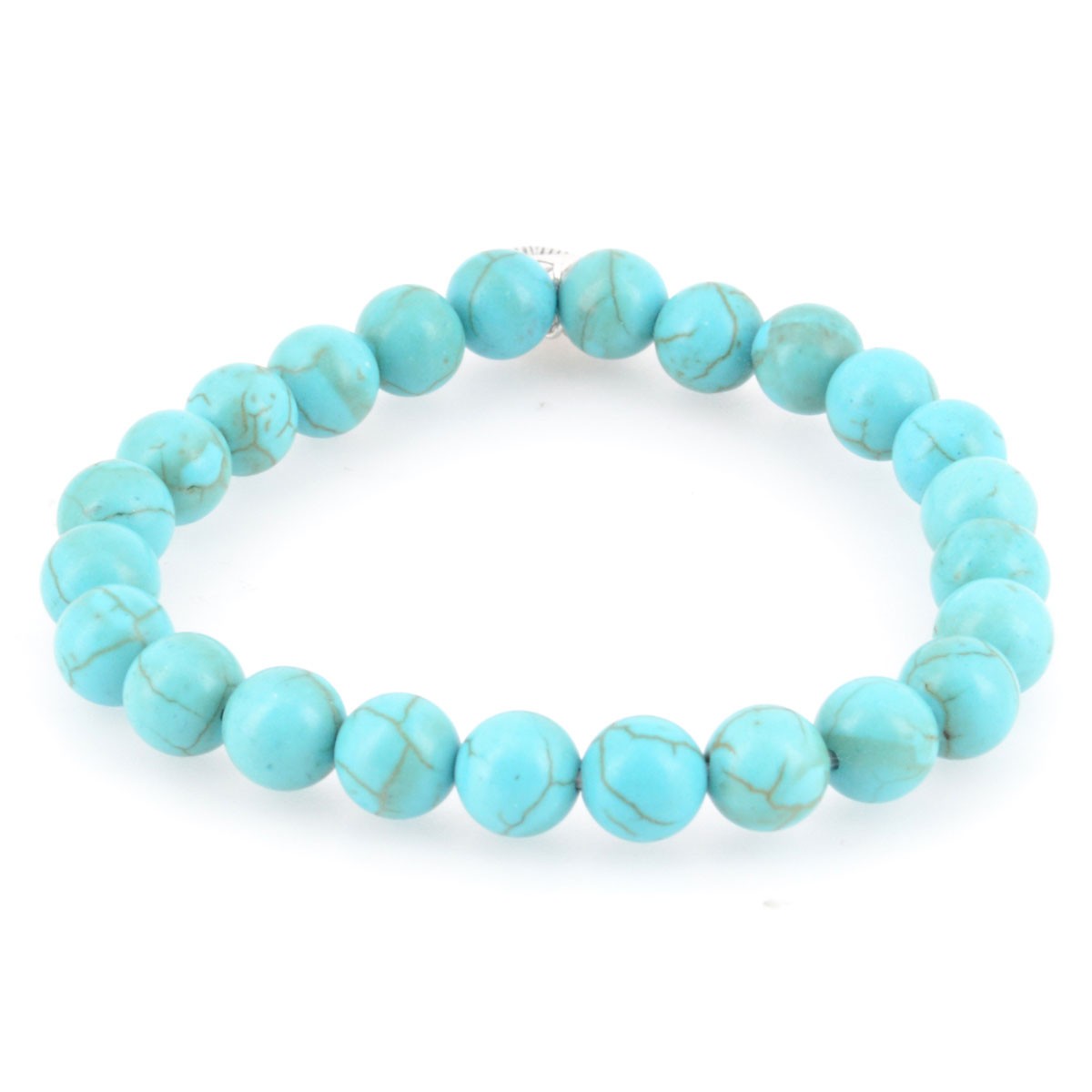 チャンルー CHAN LUU BSM-1552 TQ メンズ ストレッチ ブレスレット フリーメイソン プロビデンスの目 チャーム付 ターコイズ