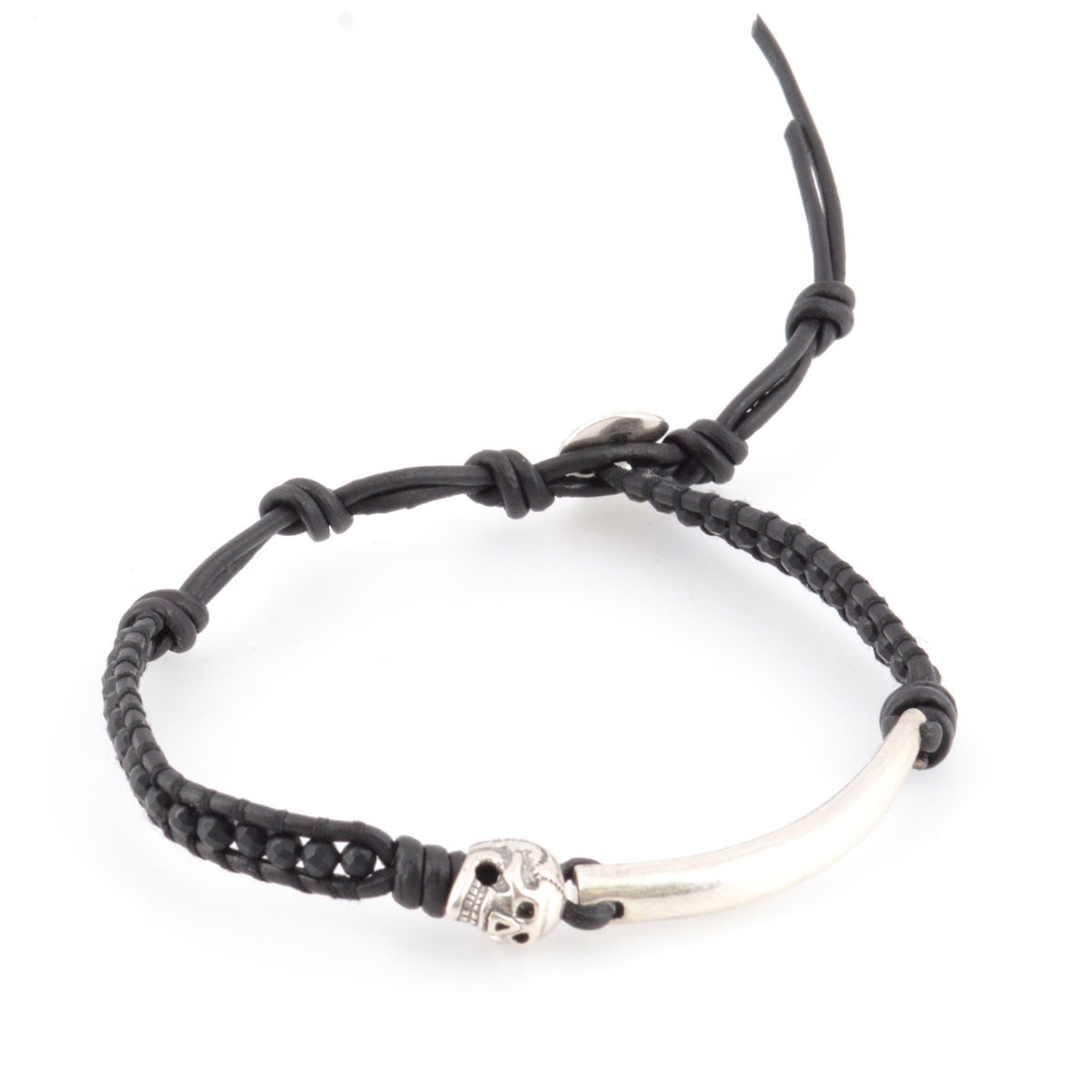 チャンルー CHAN LUU BSM-1568 M ONX/N BLK メンズ 1ラップブレスレット シルバースカル/ホーン（角）/マットオニキス