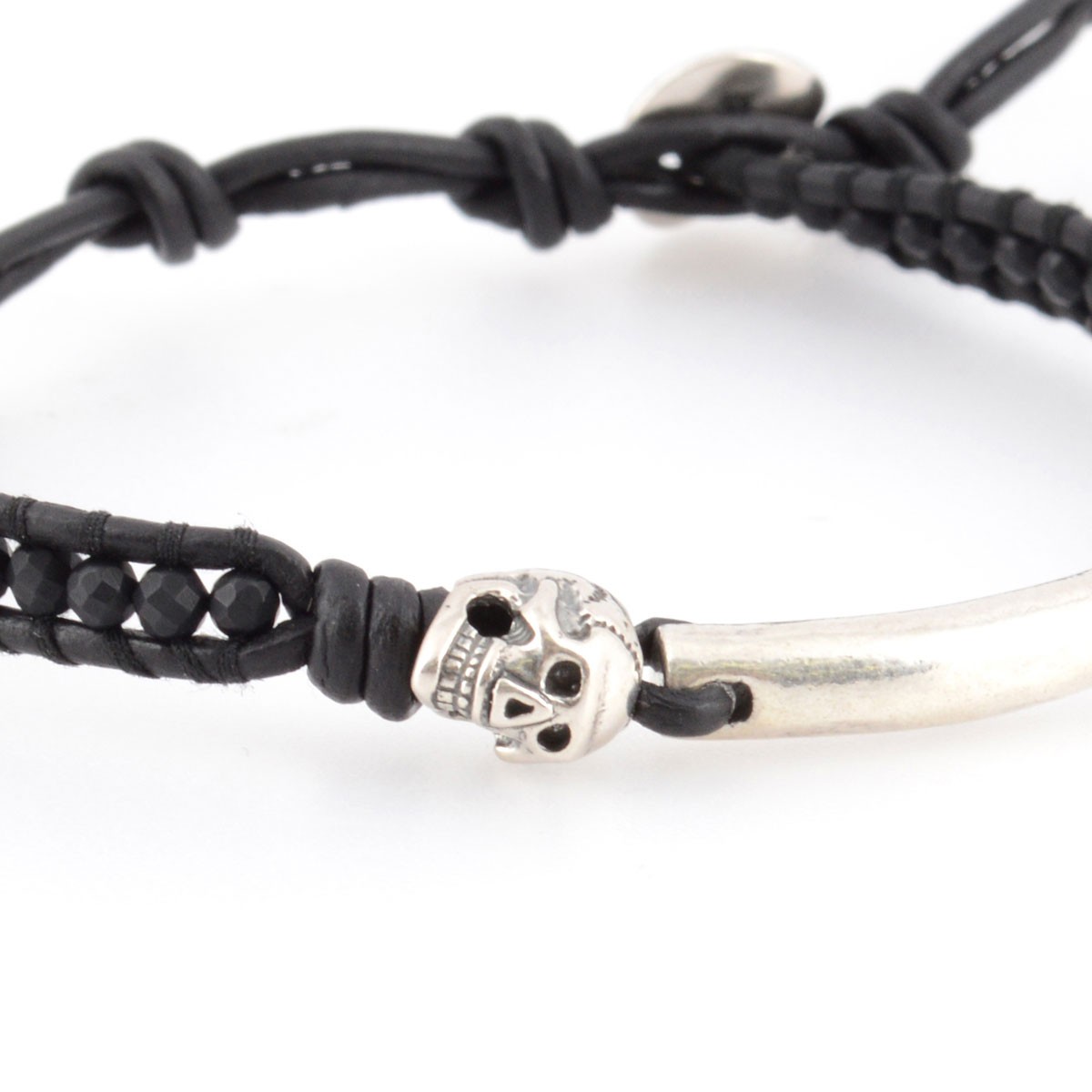 チャンルー CHAN LUU BSM-1568 M ONX/N BLK メンズ 1ラップブレスレット シルバースカル/ホーン（角）/マットオニキス