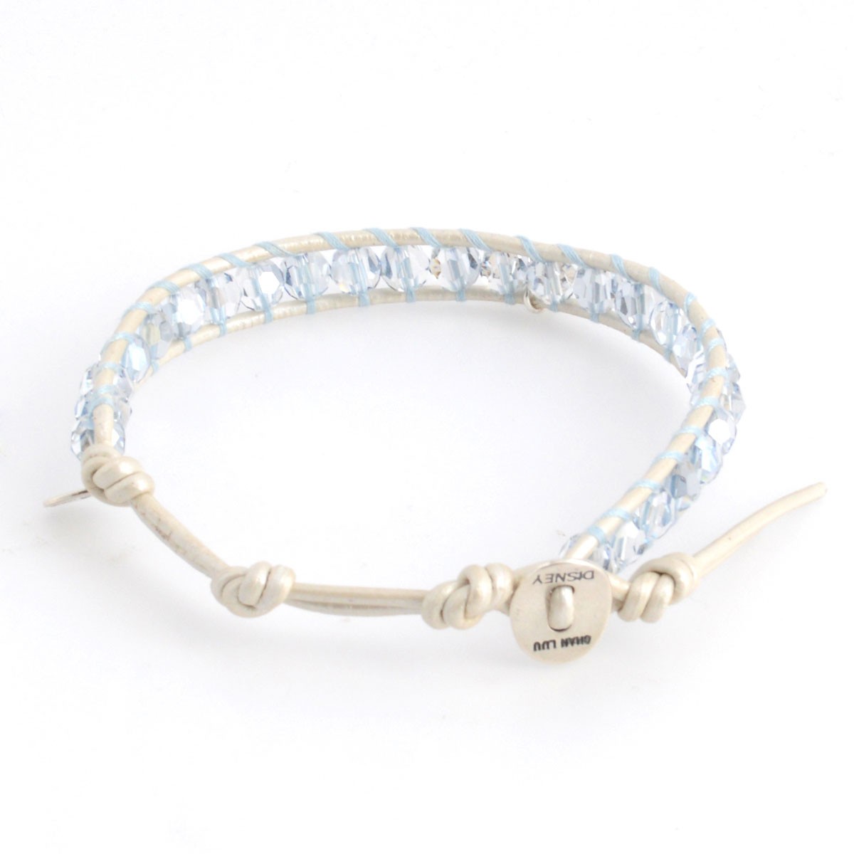 チャンルー CHAN LUU DF-BS-4309 BLU SHD CRI/PAL １ラップブレスレット ディズニーコラボシリーズ☆ アナと雪の女王 「Snowflake」 雪の結晶チャーム付 ブルーシェイドスワロフスキークリスタル