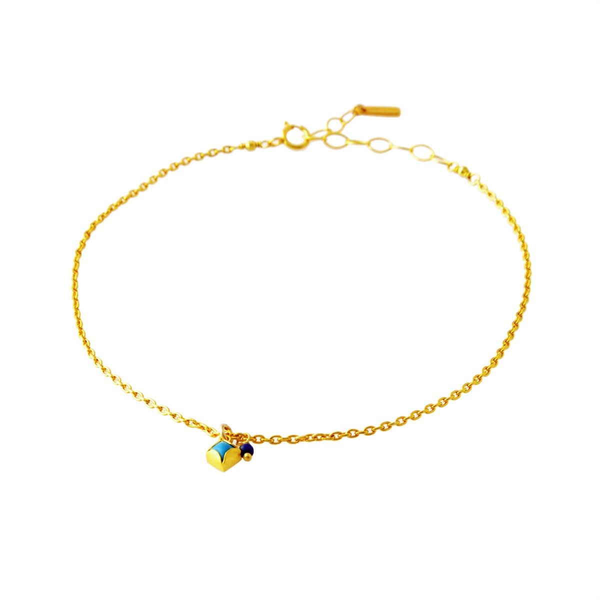 チャンルー CHAN LUU AKG-1089 TQ Anklet ターコイズチャーム付 チェーン アンクレット (足首用）