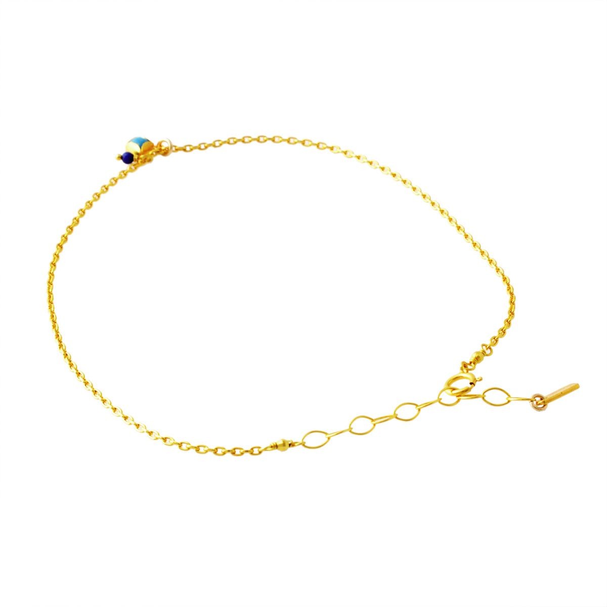 チャンルー CHAN LUU AKG-1089 TQ Anklet ターコイズチャーム付 チェーン アンクレット (足首用）