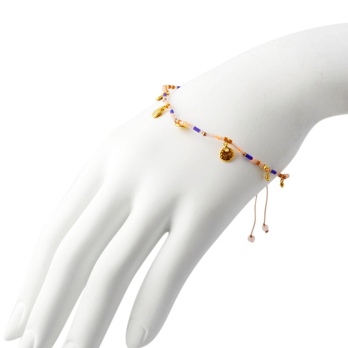 チャンルー CHAN LUU AKG-1092 PEC MIX Anklet コインチャーム付 シードビーズ アンクレット (足首用）