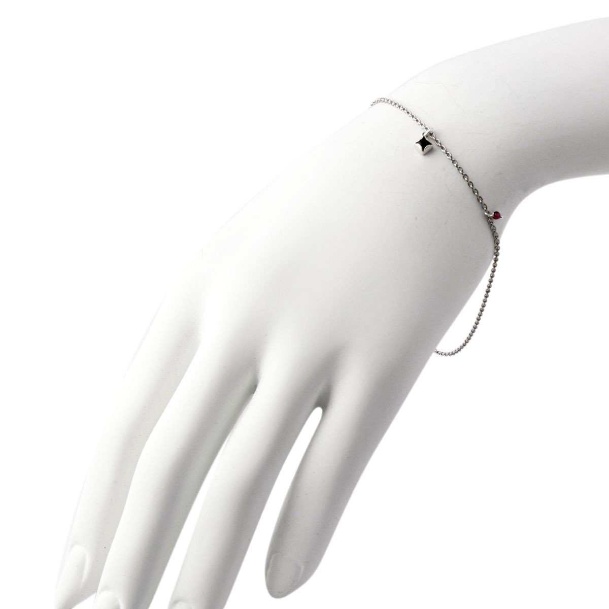 チャンルー CHAN LUU AKS-1089 BK AGT Anklet ブラックアゲートチャーム付チェーン アンクレット (足首用）